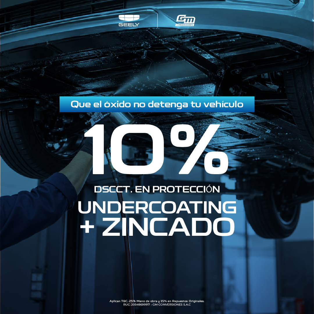 10% en undercoating y zincado